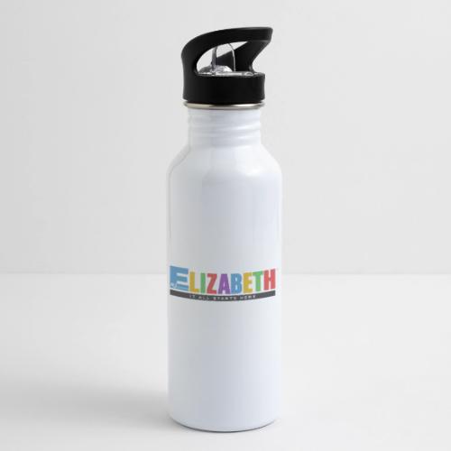 Elizabeth It All Starts Here Logo Landscape - 20 oz Water Bottle