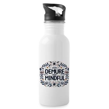 Very Demure Very Mindful - 20 oz Water Bottle - white - Right