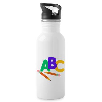ABC teaching - 20 oz Water Bottle - white - Right