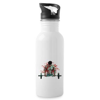 Im Sweating Like a Sinner at Church Workout Funny - 20 oz Water Bottle - white - Right