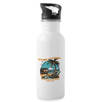 Summer|weekend|enjoying my weekend - 20 oz Water Bottle - white - Right