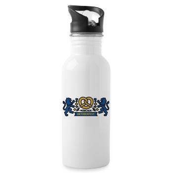 Bavaria Crest Lions Pretzel Munich Beer Festival - 20 oz Water Bottle - white - Right