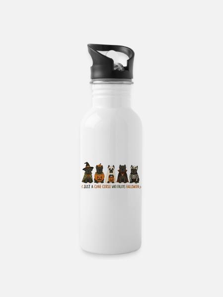 Cane Corso Halloween Crew - 20 oz Water Bottle - white