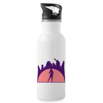 Sexy woman vacation - 20 oz Water Bottle - white - Right