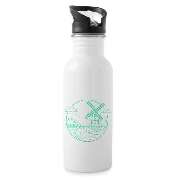 Wind mil - 20 oz Water Bottle - white - Right