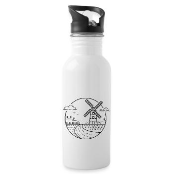 Wind mil - 20 oz Water Bottle - white - Right