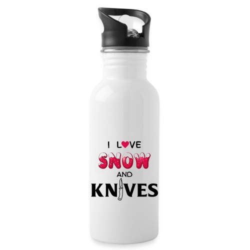 I Love Snow and Knives - Water Bottle