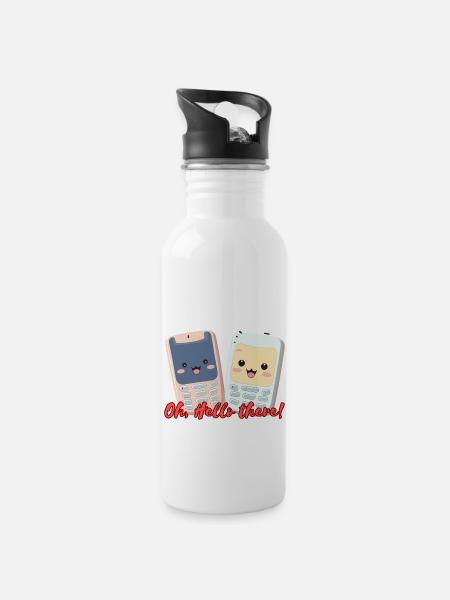 Oh, Hello There - 20 oz Water Bottle - white
