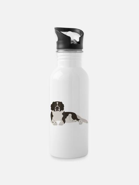 Dutch Partridge Dog - 20 oz Water Bottle - white