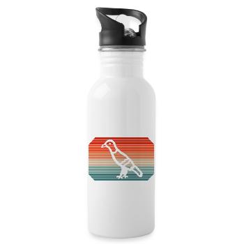 Retro Pigeon Post Carrier Pigeon Pigeon Fancier - 20 oz Water Bottle - white - Right