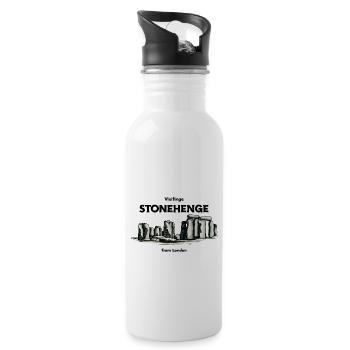 Stonehenge-Inspired Tee | Landscape - 20 oz Water Bottle - white - Right