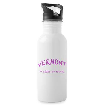 Vermont state of mind - 20 oz Water Bottle - white - Right