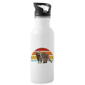Eat Trash Foodie Gift - 20 oz Water Bottle - white - Right