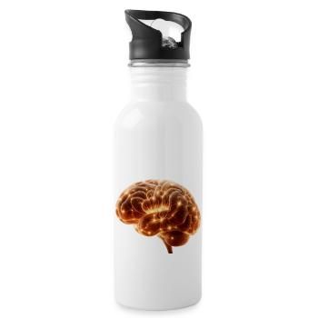 Brilliant Human Brain - 20 oz Water Bottle - white - Right