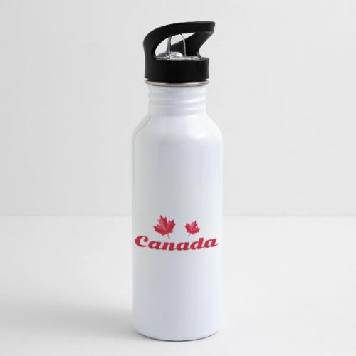Canada with two maple leaves - 20 oz Water Bottle