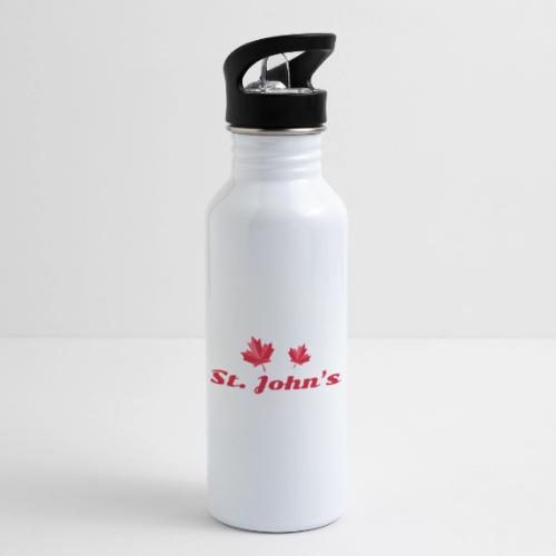 St. John's with two red maple leaves - 20 oz Water Bottle