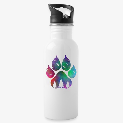 Paw Print Silhouette - 20 oz Water Bottle