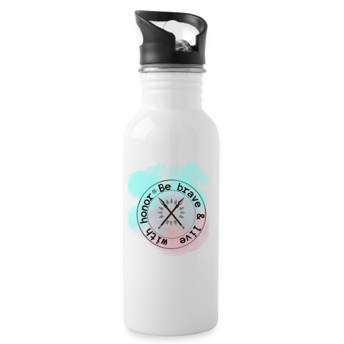 BE BRAVE & LIVE WITH HONOR - 20 oz Water Bottle
