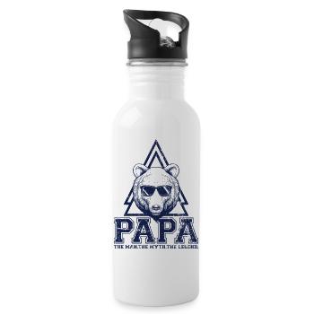 Papa Bear Triangle Emblem - 20 oz Water Bottle - white - Right