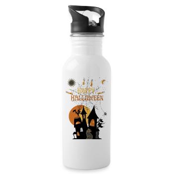 happy halloween t shirt - 20 oz Water Bottle - white - Right