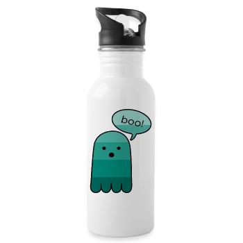 Pine Green Boo Ghost Halloween - 20 oz Water Bottle - white - Right