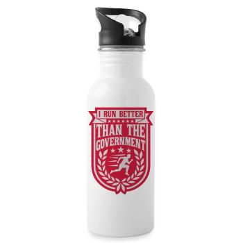 run better than government - 20 oz Water Bottle - white - Right