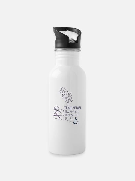 Make me coffee bring me coffee - 20 oz Water Bottle - white