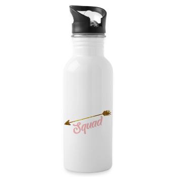 Cool Social Work Squad Funny Humanitarian Team - 20 oz Water Bottle - white - Right