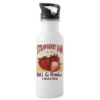 Bill and Frank Strawberry Jam The last of us - 20 oz Water Bottle - white - Right