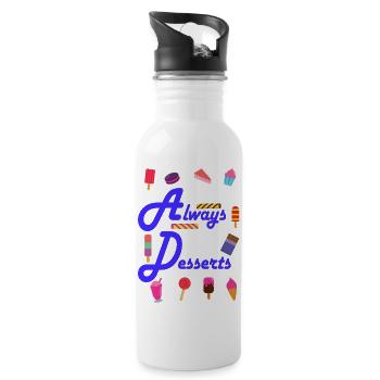 Foodie Who Loves Dessert - 20 oz Water Bottle - white - Right