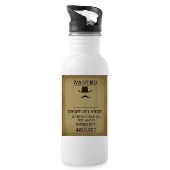 WANTED ghost poster - 20 oz Water Bottle - white - Right