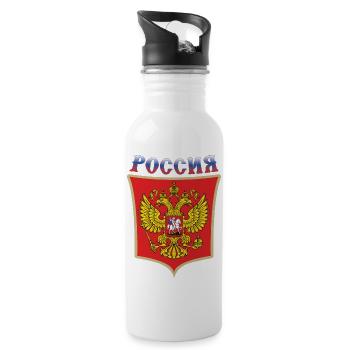 The coat of arms of Russia - 20 oz Water Bottle - white - Right