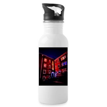 With Windows Ablaze - 20 oz Water Bottle - white - Right