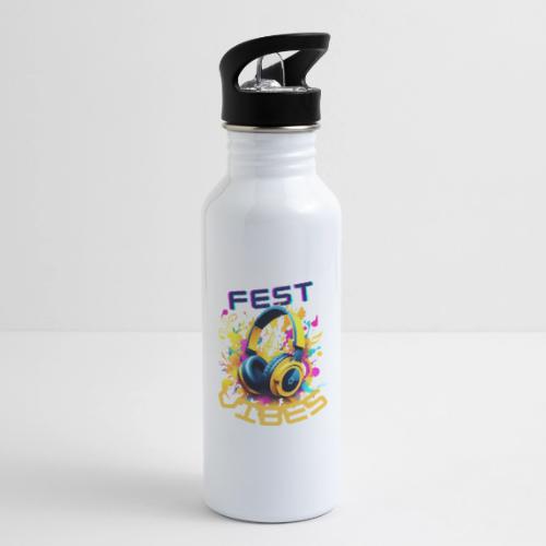 Festival Vibes! Yellow Headphones - Music Lover - 20 oz Water Bottle