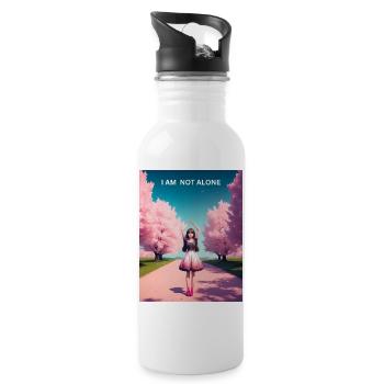 I AM NOT ALONE - 20 oz Water Bottle - white - Right