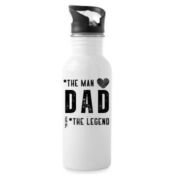 Vintage Fathers day design : The Perfect Father's - 20 oz Water Bottle - white - Right
