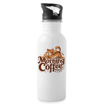 Morning Coffee - 20 oz Water Bottle - white - Right