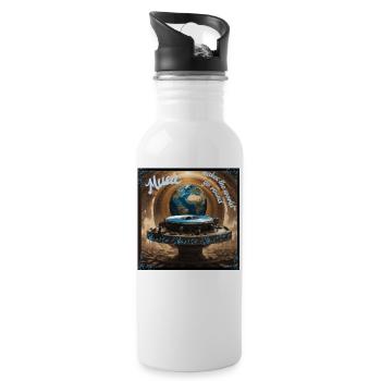 Music makes the world go round - 20 oz Water Bottle - white - Right