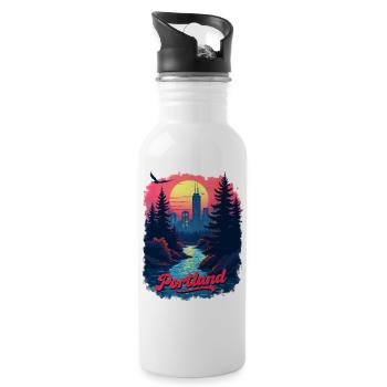 Portland Sunset Bliss - 20 oz Water Bottle - white - Right
