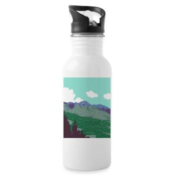 Berchtesgaden Alps near Obersalzberg Germany WPA - 20 oz Water Bottle - white - Right