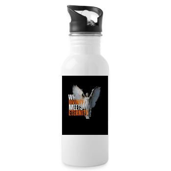 Divinity Meets Eternity Angel Design - 20 oz Water Bottle - white - Right