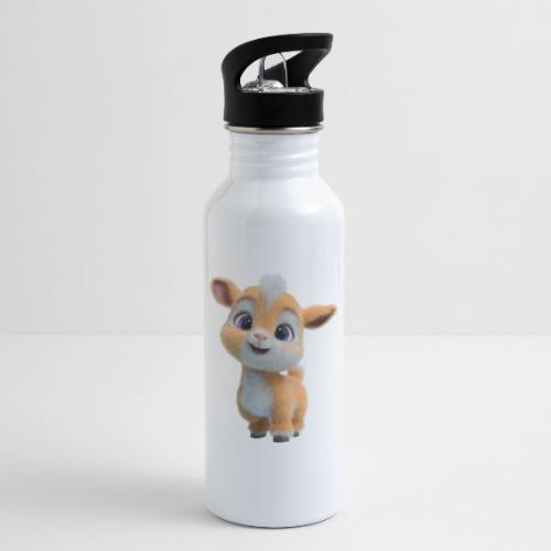 Cute Cartoon Baby Goat with Big Eyes - 20 oz Water Bottle