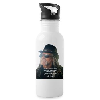 Peace of mind - 20 oz Water Bottle - white - Right