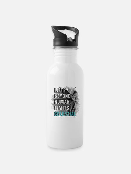 Celestial Lift Beyond Human Limits - 20 oz Water Bottle - white