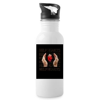 Kind Hands Healing Heart Support Tee - 20 oz Water Bottle - white - Right