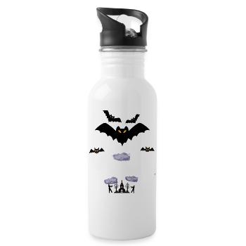 Moonlit Bat Parade - 20 oz Water Bottle - white - Right