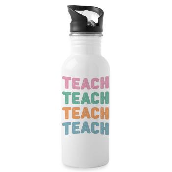 Teacher Appreciation Gift Back to School Teacher - 20 oz Water Bottle - white - Right
