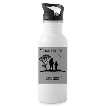 Like Father Like Son Silhouette - 20 oz Water Bottle - white - Right