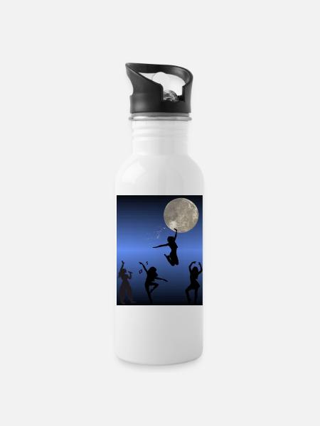 Moonlit Dance Silhouettes - 20 oz Water Bottle - white