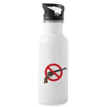 No Guns. Enough end gun violence - 20 oz Water Bottle - white - Right